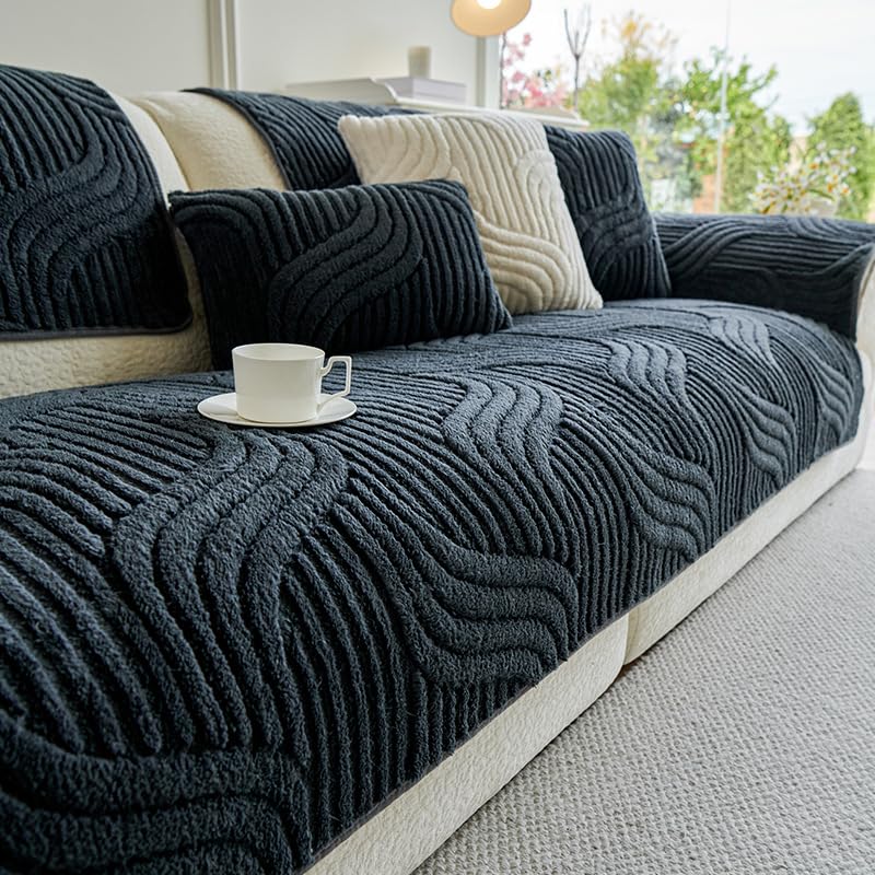 Housse de canapé en peluche pour protéger le salon des animaux