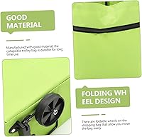 Vista 2 de Bolsa de lavandería plegable con ruedas grandes reutilizables para necesidades diarias Versátil