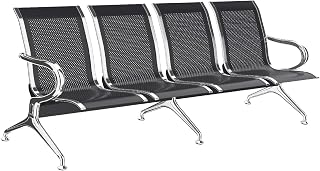 Kinfant Waiting Room Chairs - Whole 4-Seat Connect Reception Chairs Waiting Room Chairs with Arms & Stainless Steel Frame, Waiting Room Bench Lobby Chair for Office Airport Bank Hospital