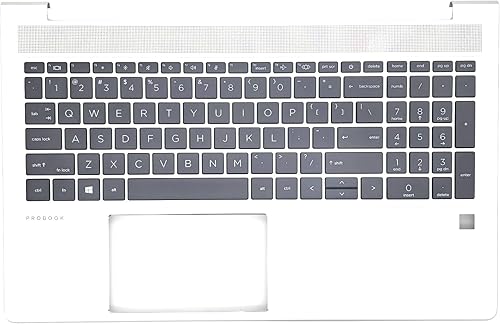Reemplazo para portátil HP Probook 450 455 G9, diseño de EE. UU., cubierta superior con reposamanos con ensamblaje de teclado N01934-001, plata