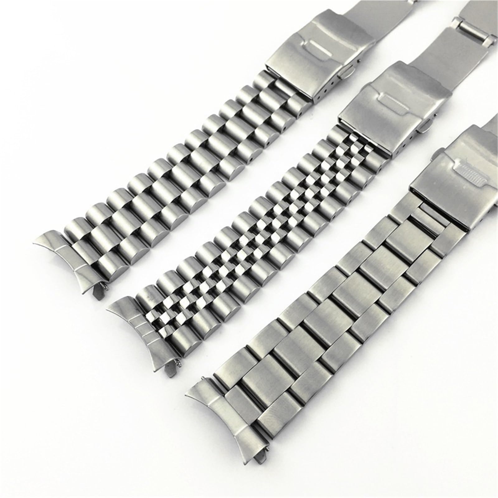 Cinturino in acciaio inossidabile 18mm 19mm 20mm 22mm 24mm Bracciale in metallo curvo Uomo Donna