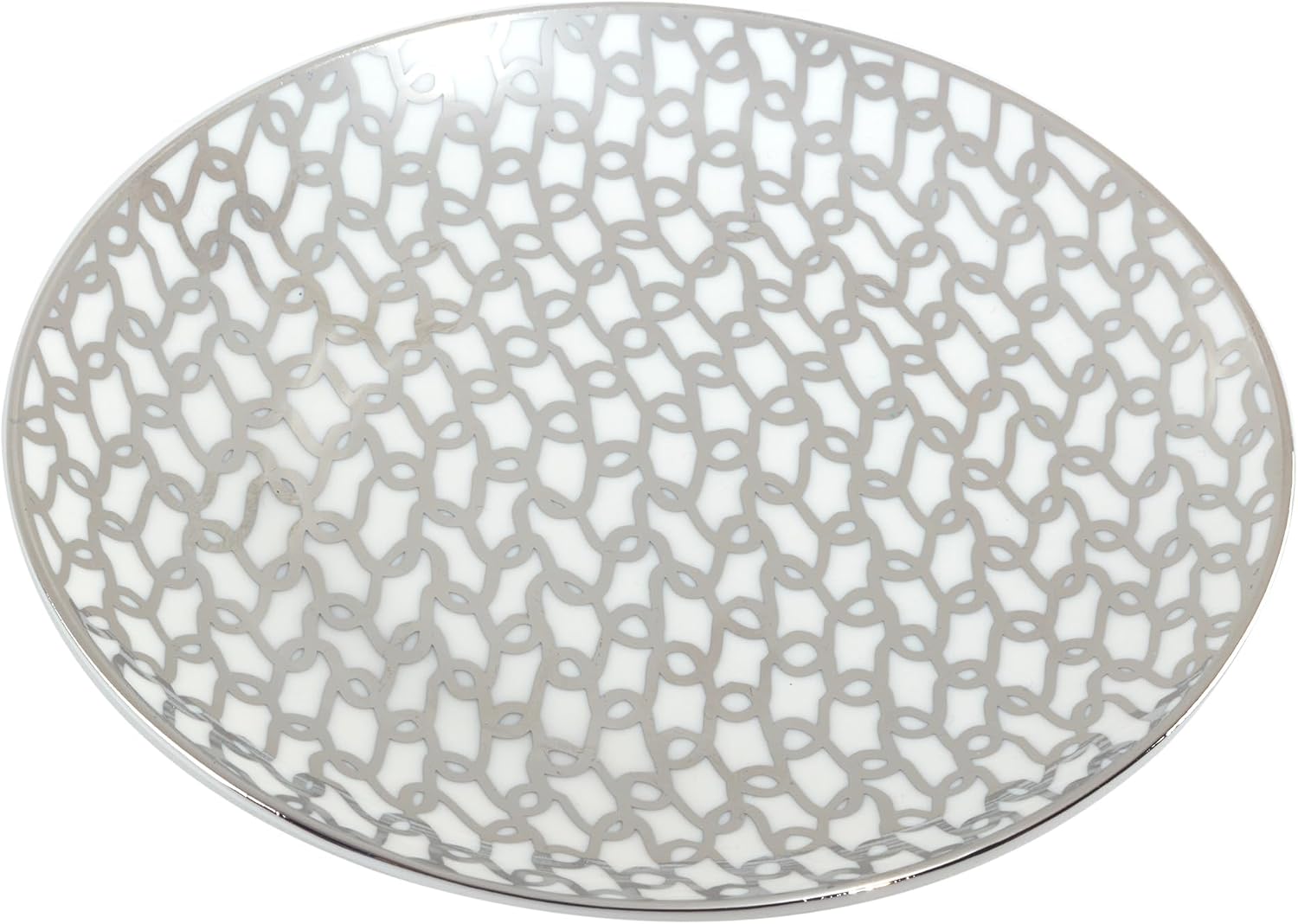Certified International Mosaic Silver Plated 6" Luncheion/Canape Plates Set of 6 Assorted Designs