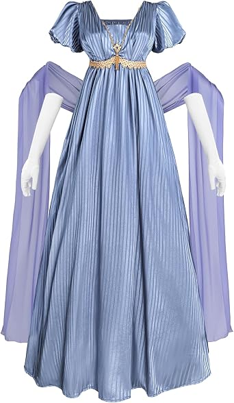 NSPSTT Regency Dresses for Women Plus Size Victorian Ball Gown Tea Party Empire Waist Costume