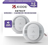 Kidde Hardwired Smoke & CO Detector, AA Battery Backup, Voice Alerts, Interconnectable, LED Indicators - Model 30CUAR-V