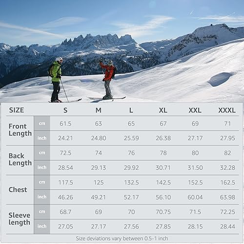 Miniatura 7 de GOLDEN CAMEL Chaqueta de esquí de invierno para hombre, abrigos de nieve de montaña, capucha desmontable, resistente al viento, chaquetas de lluvia