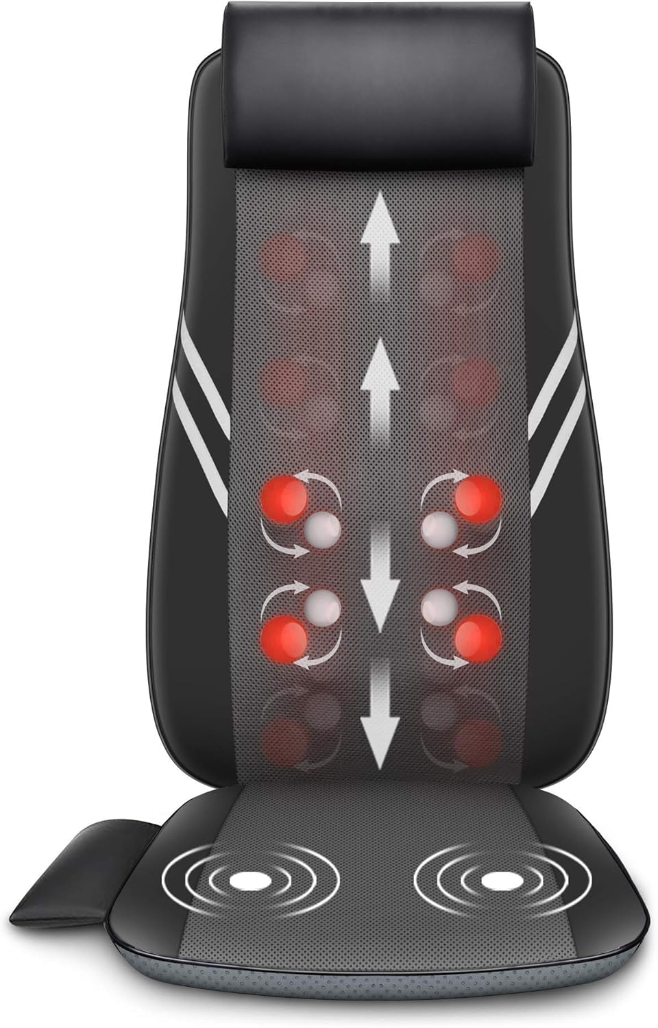 Snailax Handheld Back Massager with Heat Back Massager Bundle,Cordless Deep Tissue Percussion Massager, 3 Sets of Dual Pivoting Heads,Rechargeable Hand Held Massager for Neck,Back Shoulder,Calf,Legs