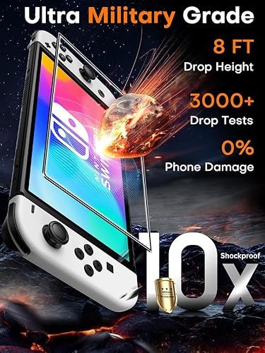 Vista 3 de TOCOL Protector de pantalla de vidrio templado compatible con Nintendo Switch OLED 2021, modelo 7 pulgadas, antiarañazos, dureza 9H (7 pulgadas)
