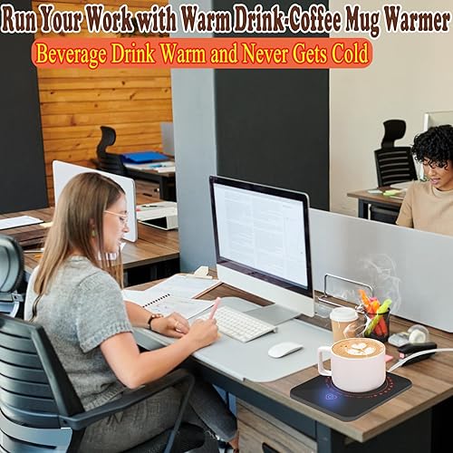 Miniatura 3 de Calentador de taza de café para escritorio con apagado automático, calentador de taza de café para escritorio, oficina, hogar, regalos de café