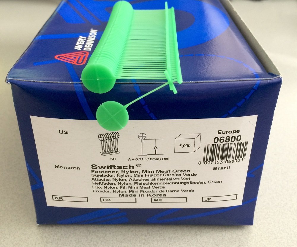 Hilos Mini Meat Green mm. 20 – Certificado para contacto con alimentos – Avery Dennison 06800 (conf. 5000 unidades)
