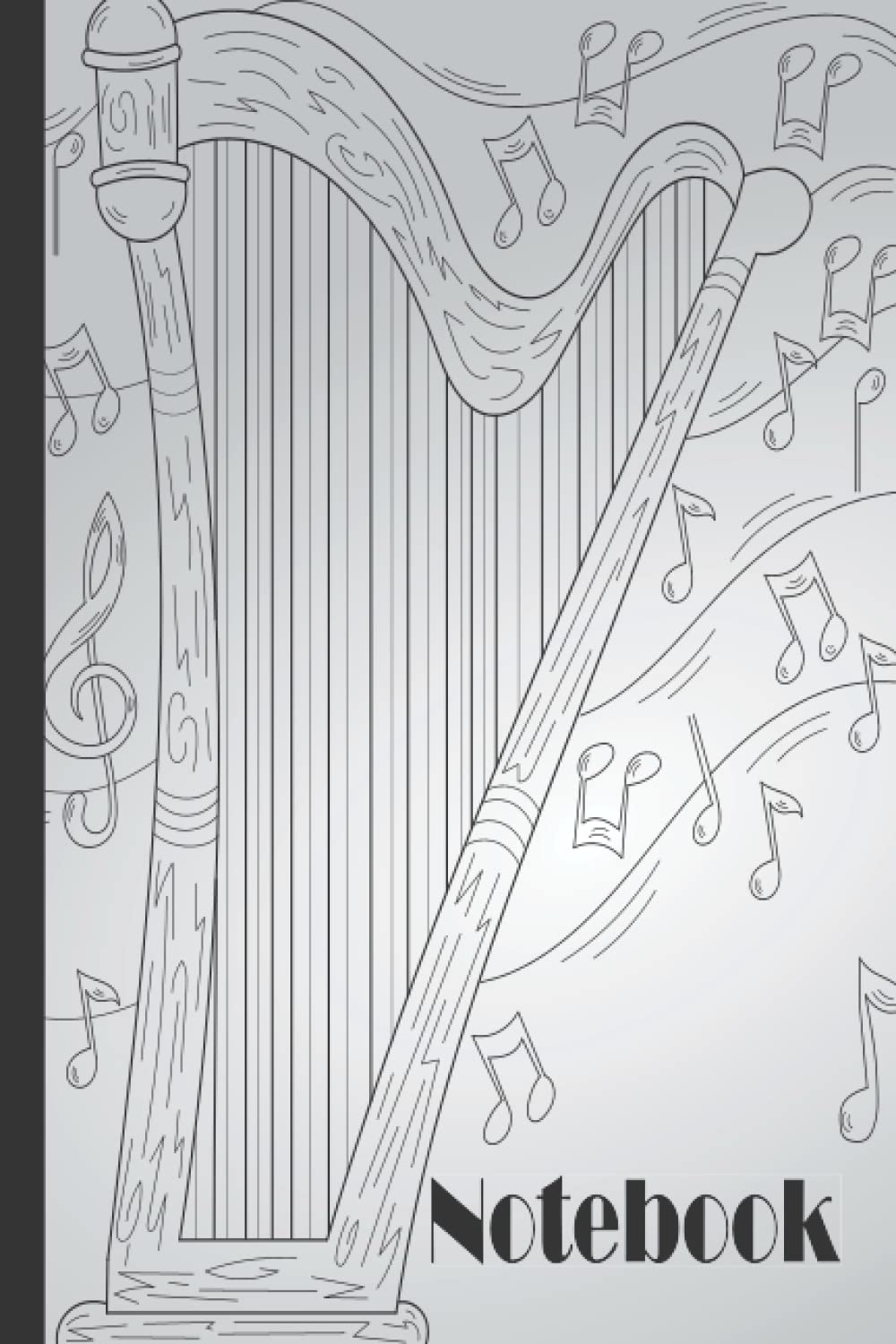 Harp Notebook: Harp Notebook Wide Ruled,Lined Paper Notebook for School, Students,Gift for Kids, Boys, Girls,Harp notebook,Harp lover