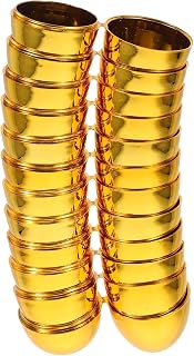 12pcs DIY Fillable Gold Plastic Easter Eggs, Empty Eggs Party Favors for Easter Eggs Hunt Supplies, Basket Stuffers, Easter Theme Party Favor