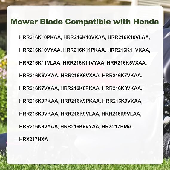 72531-VH7-000 & 72511-VL0-S00 Multiing Blade Kit Honda HRX217/HRR216 21 Micro-Cut Twin Blade Kit - Complete Maintenance Kit with Air Filter 17211-Z8B-901, Spark Plug, Bolts, Spacers