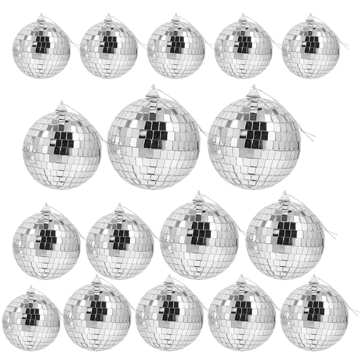 Petites boules disco de 4 cm et 8 cm à reflets miroirs pour illuminer vos soirées