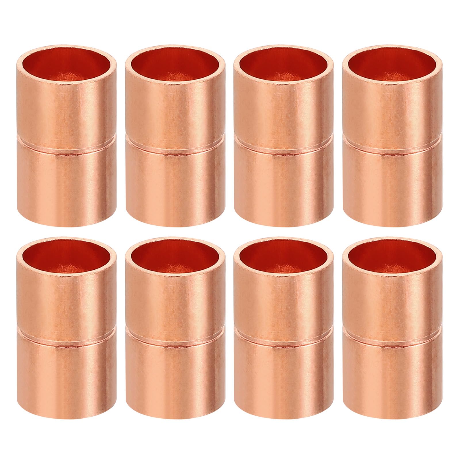 Amazon.co.jp: PATIKIL 銅 継手 10mm 内径 銅製カップリング継手 8個 