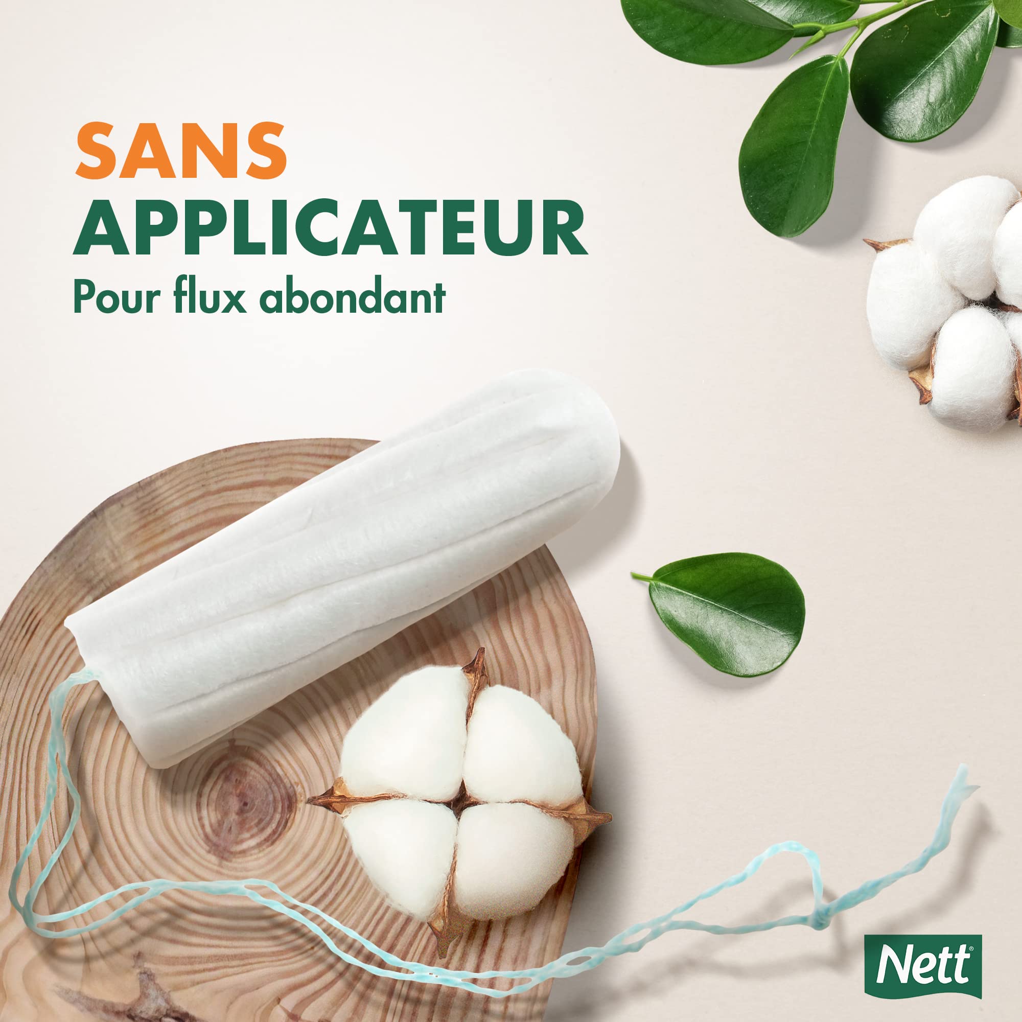 Image secondaire de Tampons Nett 100% Coton Bio Super Sans Applicateur - Boîte de 16