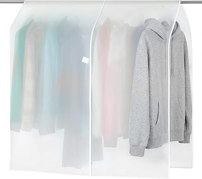 Oruola Garment Rack Cover,Duty Dust & Moisture Resistant Clothing Rack Cover,Clear Covers for Clothes Rackfor Seasonal Clothes, Moving & Home Organization90 X 110cm