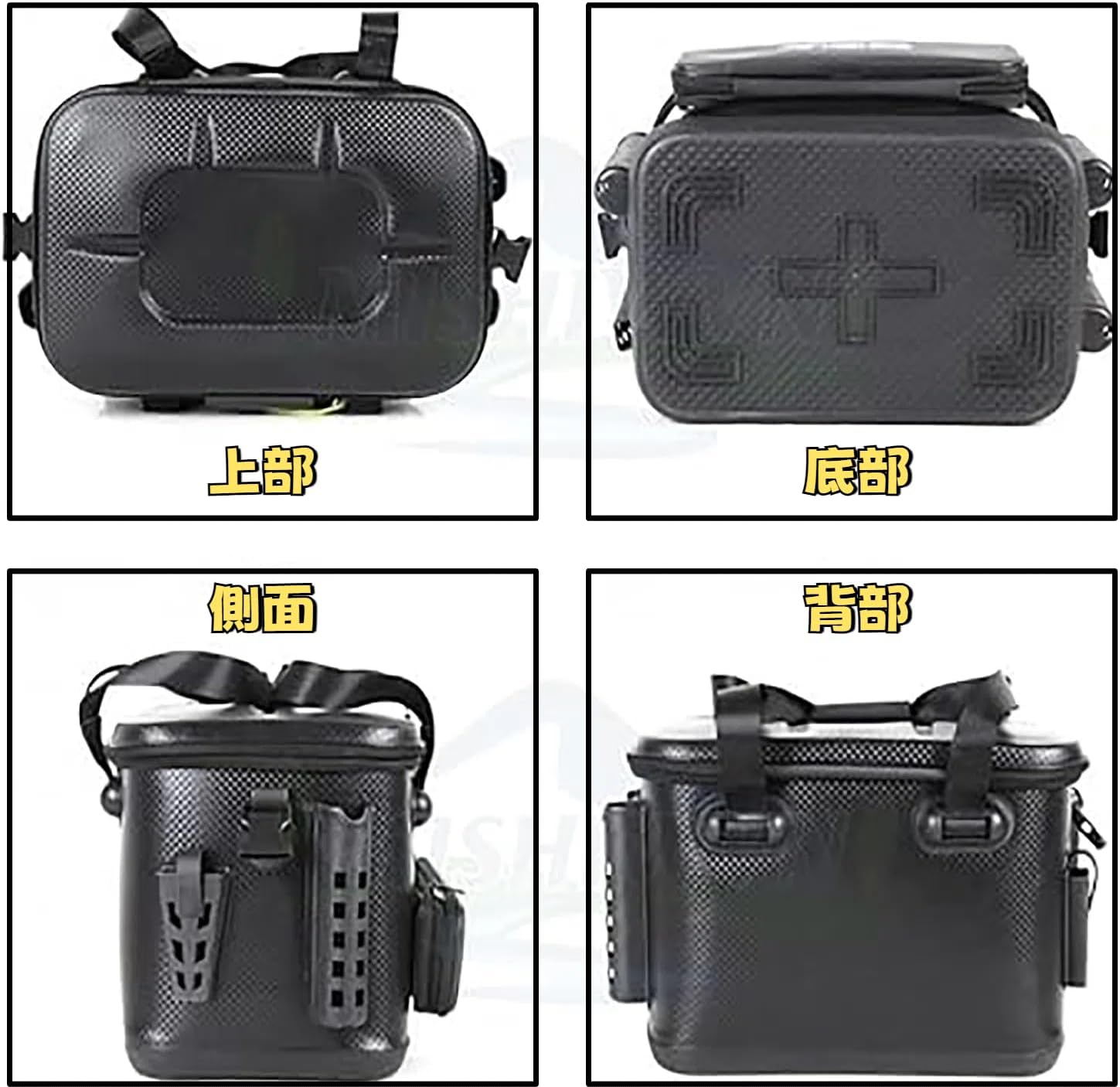 釣り バッカン タックルバック タックルボックス ロッドホルダー付き 釣りボックス 多機能 大容量 EVA素材 軽量 取り外し可能シ