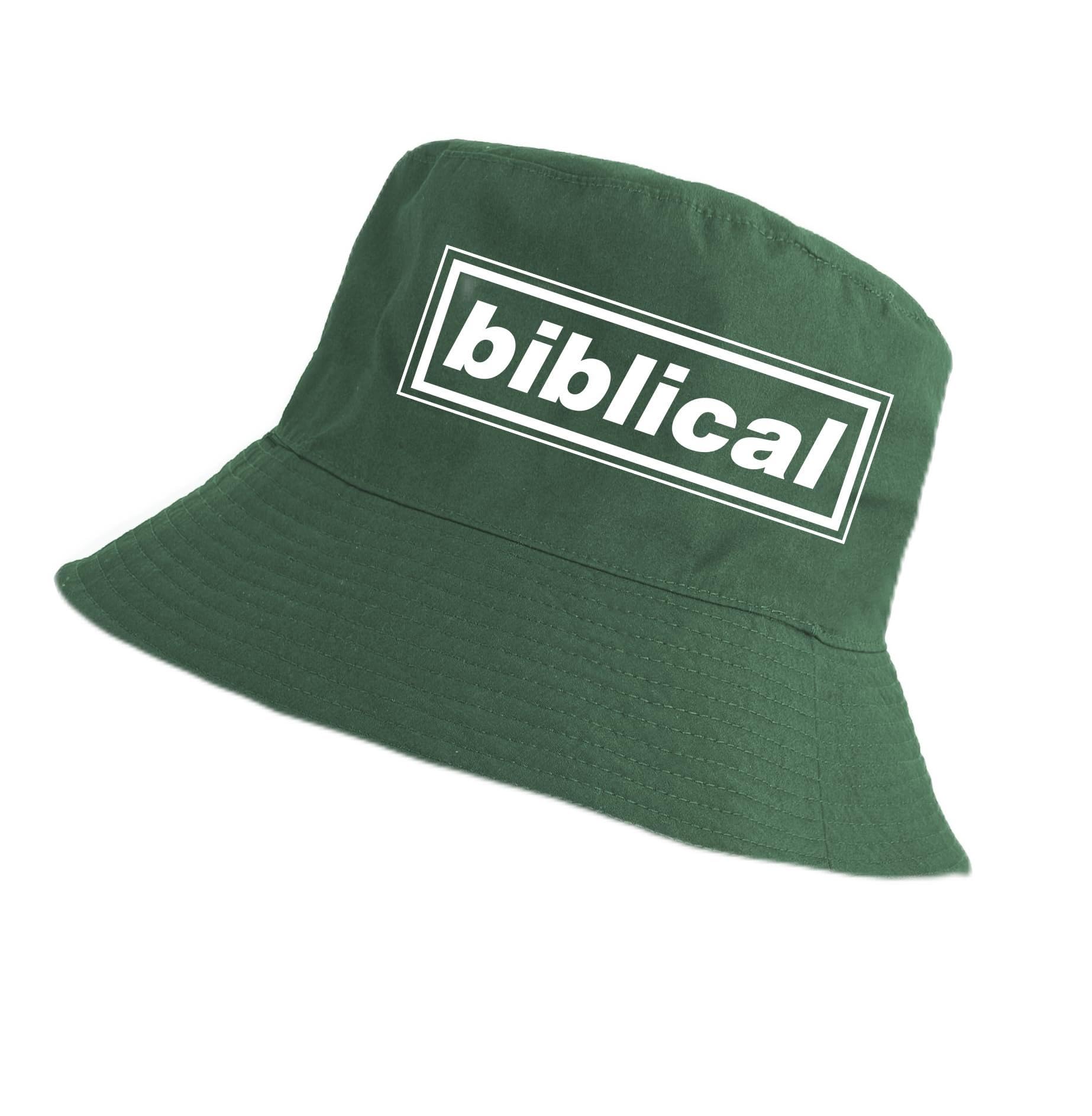 Partisan Unisex Olive Green Oasis Song Bucket Hats - Adult One-Size Fits All (Uk, Alpha, One Size, Biblical)