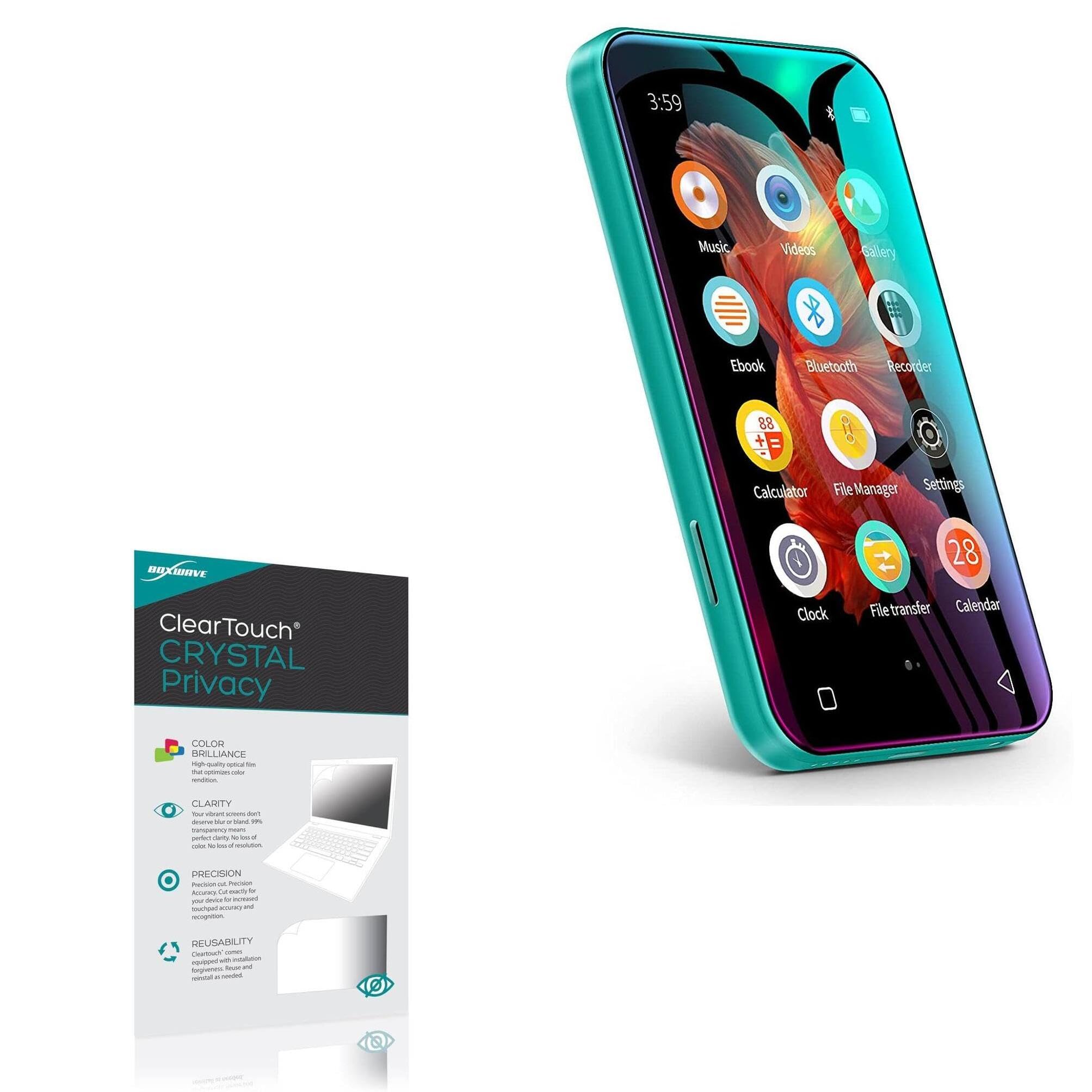 BoxWave Screen Protector Compatible with TIMMKOO Q3E MP3 Player with Bluetooth - ClearTouch Crystal Privacy (2-Pack), Privacy Screen Protector Flexible Film Clear