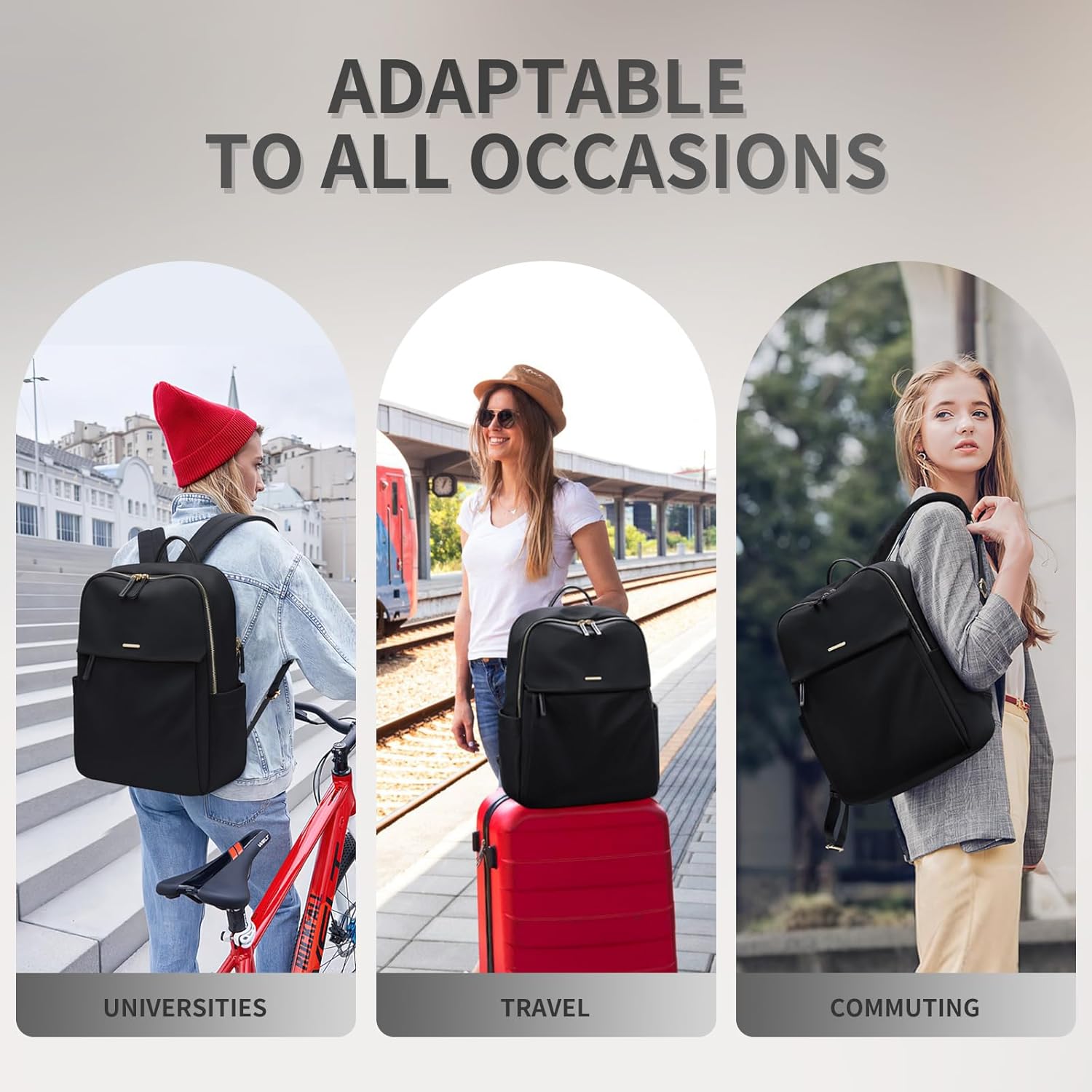 GOLF SUPAGS Women Laptop Backpack with Separate Laptop Compartment Fits 15.6 Inch Notebook Casual Daypack for Work Travel College Backpack Book Bags - Image 8