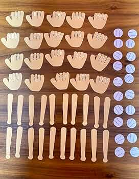 アルバム飾り　クラフトパンチ　野球ボール　オーダー受付中( ＾∀＾) Amazon.co.jp: 野球 ソフトボール アルバム色紙素材 ダイカット