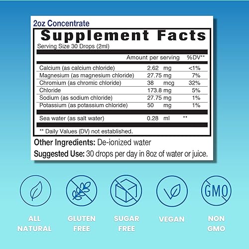 Miniatura 6 de Eidon Ionic Minerals Electrolitos - Gotas de electrolitos líquidos, suplemento mineral iónico para añadir al agua, reponer y equilibrar el