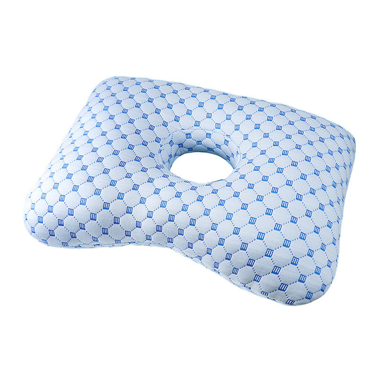 NMFLAB Side Sleepers Ear Piercing Pillow with Ear Hole Design Pressure Relief Provide Head and Neck Piercing Pillow