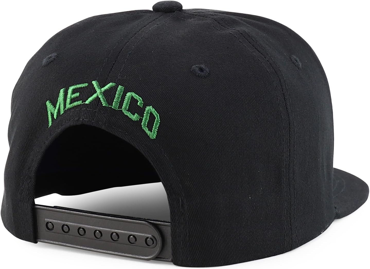 Hecho En Mexico Eagle 3D Embroidered Flat Bill Snapback Cap - Image 3