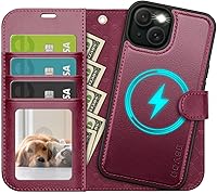 Vista 41 de OCASE Funda tipo cartera desmontable para iPhone 12 y iPhone 12 Pro con tarjetero [2 en 1] Funda de piel sintética con soporte de bloqueo RFID