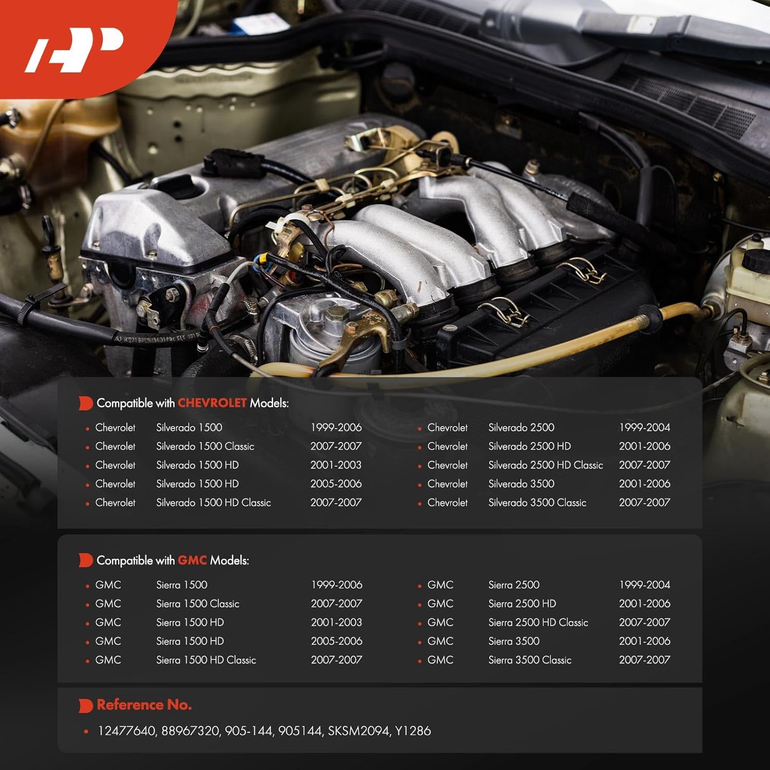 A-Premium 2Pcs Automatic Transmission Gearshift Control Cable Compatible with Chevrolet & GMC Models - Silverado 1500/2500/3500, Sierra 1500/2500/3500-78.54 & 66.26 inches, 4WD, Gear Shifter Cable