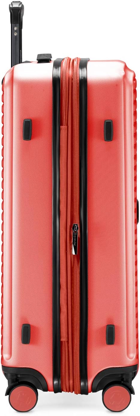 HAUPTSTADTKOFFER Mitte - Set of 3 Suitcases - Hand Luggage Suitcase 55 cm, Medium Suitcase 68 cm + Large Travel Suitcase 77 cm, Hard Shell ABS, TSA, Coral
