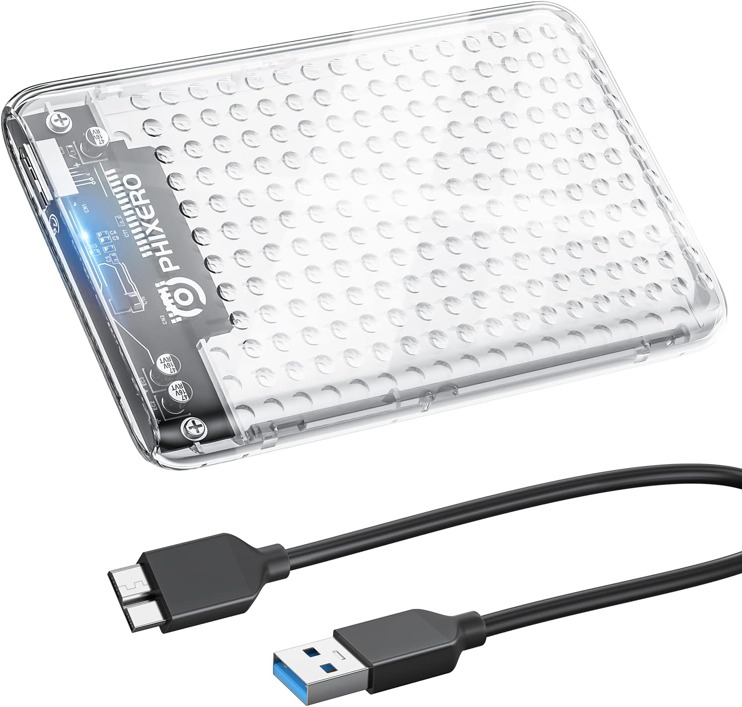 PHIXERO 2.5 inch Hard Drive Enclosure, 5Gbps USB 3.0 to SATA III Tool ...