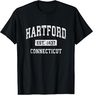 Hartford Connecticut CT Vintage Established Sports Design T-Shirt