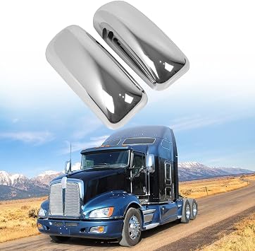 Chrome Door Mirror Covers for Kenworth T660,Left/Driver Side & Right/Passenger Side for Kenworth T600 /T660 Mirror Cover