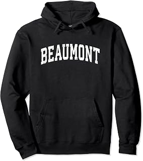 Beaumont Texas TX Vintage Varsity Sports Text Pullover Hoodie