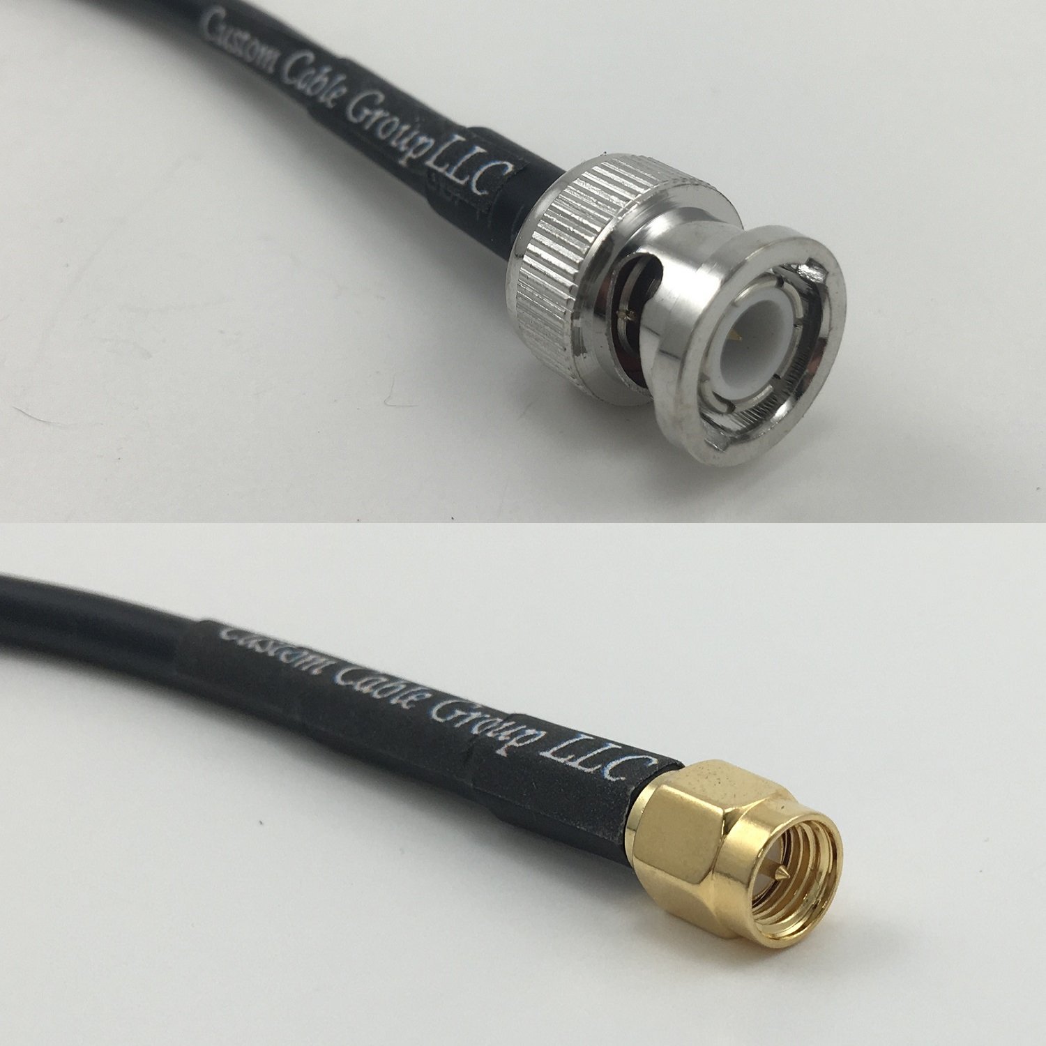 Custom Cables Group LLC 3 feet RG58 BNC Male to SMA Male Pigtail Jumper RF coaxial Cable 50ohm Quick USA Shipping