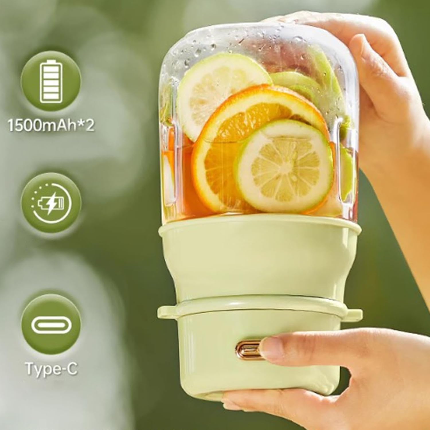 Portable Blender, Multifunctional Juicer Cup for Shakes & Smoothies, 27oz Travel Cup with USB-C Charging, 4-Blade Ice-Crushing System, Personal Mini Blender for Gym, Travel, Office & Kitchen (Purple)