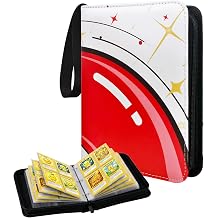 ProCase 3-Ring Trading Card Binder, 400 Pockets PKM Card Album, Red