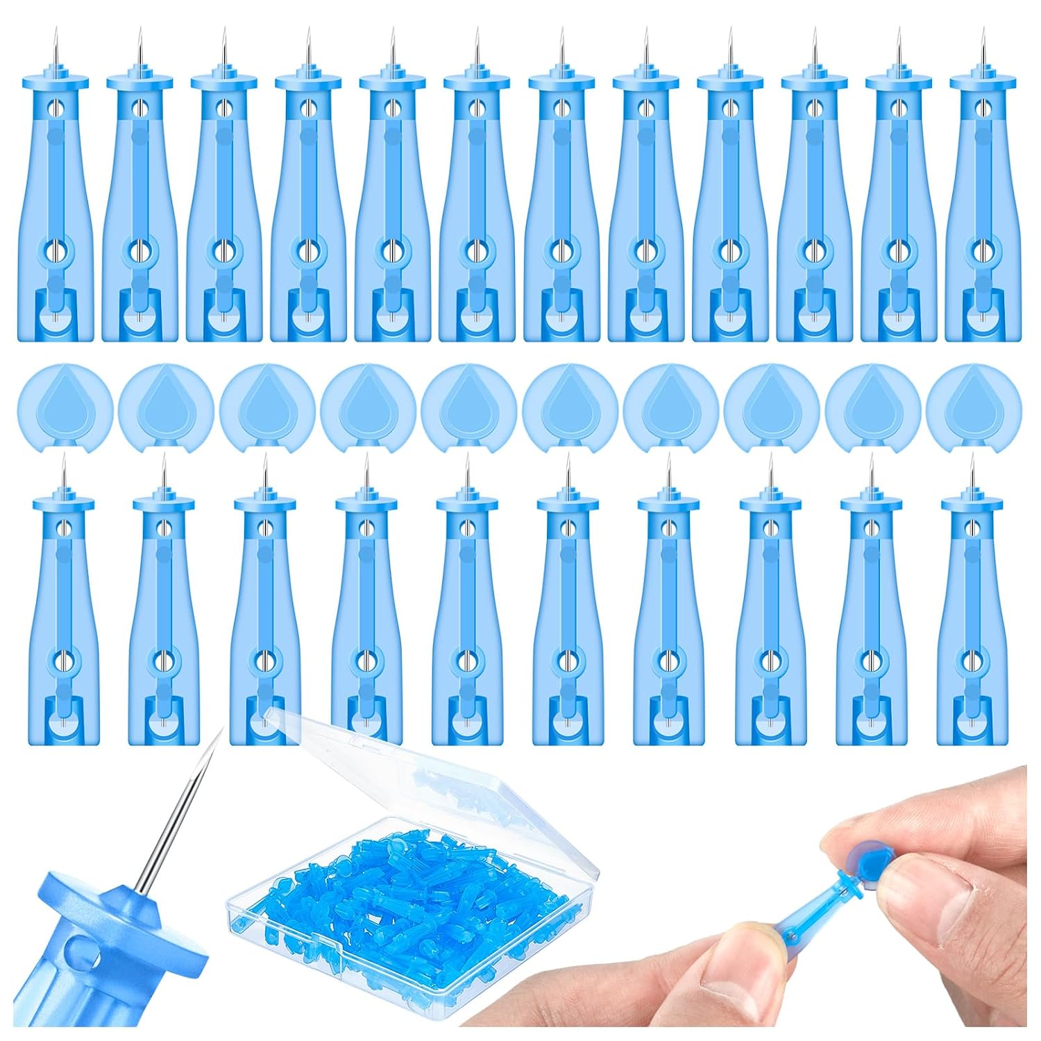 KUMarte 50 Pack Disposable Blackhead Remover Tools, 50 Count Professional Acne & Blemish Extractor Set for Whitehead, Comedone, Pimple Removal – Salon & Home Use