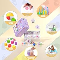 Vista 3 de Kit de arcilla de secado al aire - Plastilina para modelar para niños con herramientas de escultura y tutorial, ultra ligera y suave, segura