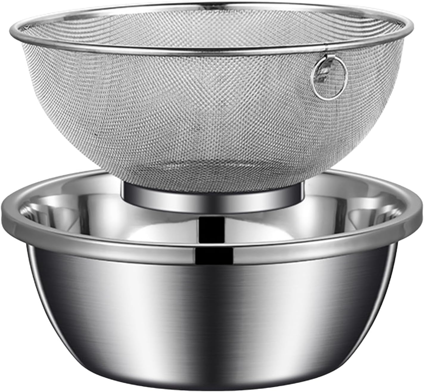 Stainless Steel Colander Bowl Set, Rice Washing Bowl