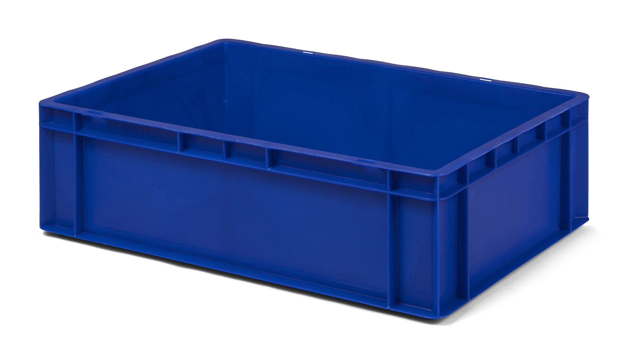 1a-TopStore 4 Stk. Transport-Stapelkasten TK617-0, blau, 600x400x175 mm (LxBxH), aus PP, Volumen: 33 Liter, Traglast: 45 kg, lebensmittelecht, made in Germany, Industriequalität