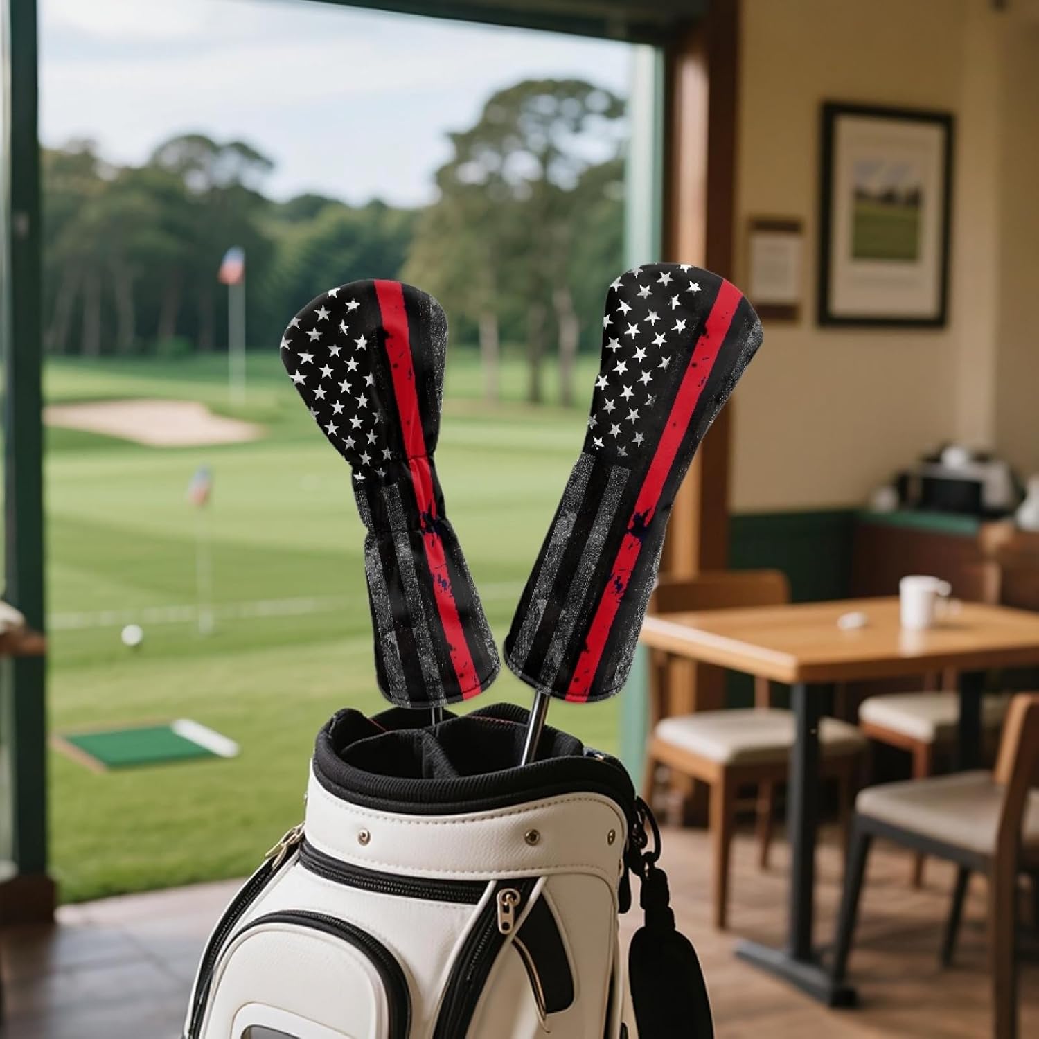 Golf Head Covers, Waterproof Leather Golf Club Head Covers, Fit Driver Fairway Hybrid Golf Accessory image 4