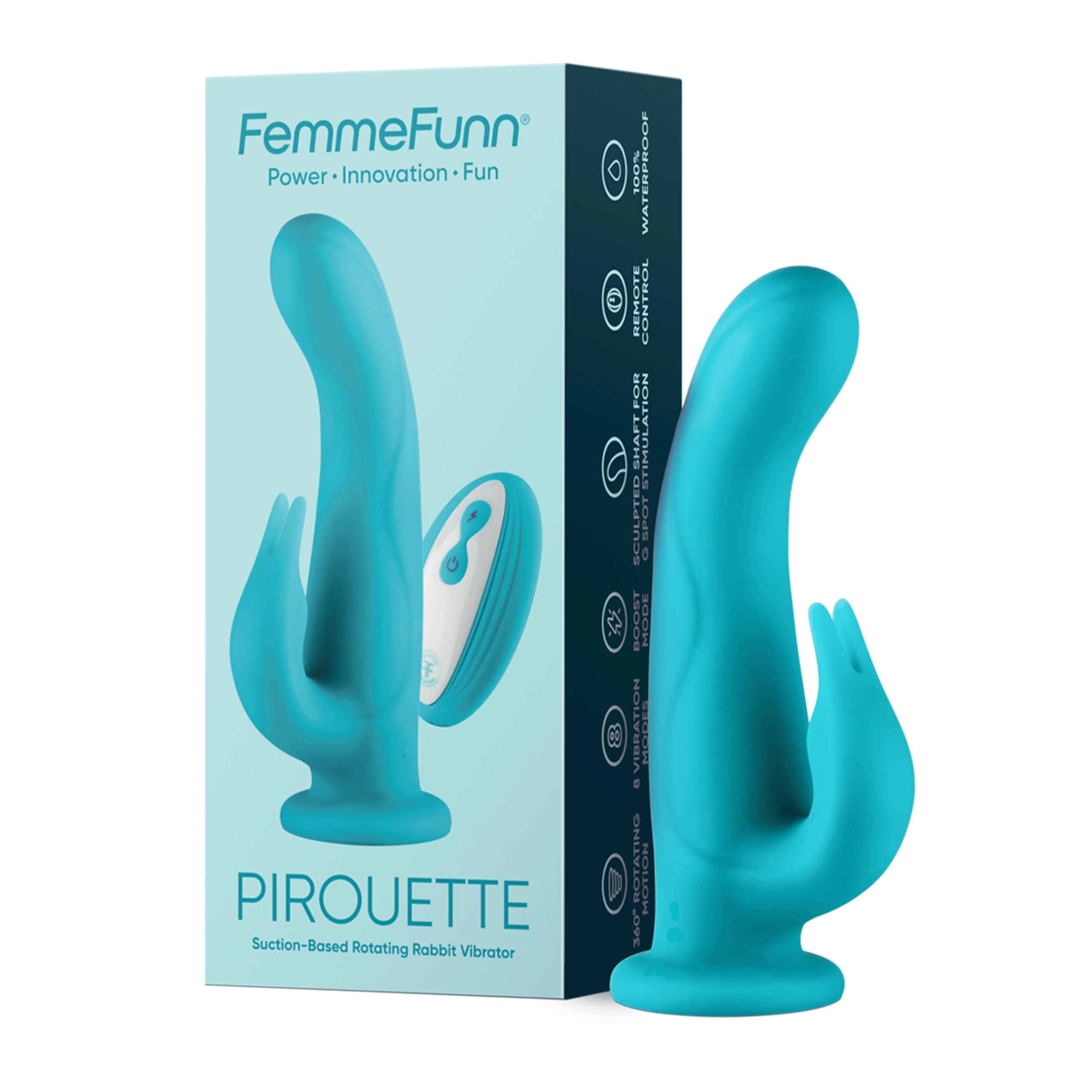 Femmefunn Pirouette Vibratori rabbit Turquoise 21 cm