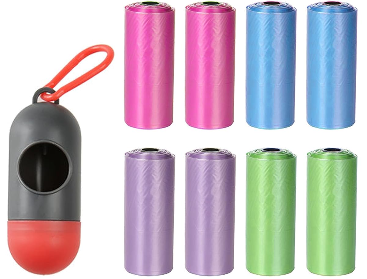Sandra Dog Poop Bags (8 Roll) for Waste Refuse Cleanup Biodegradable Doggy