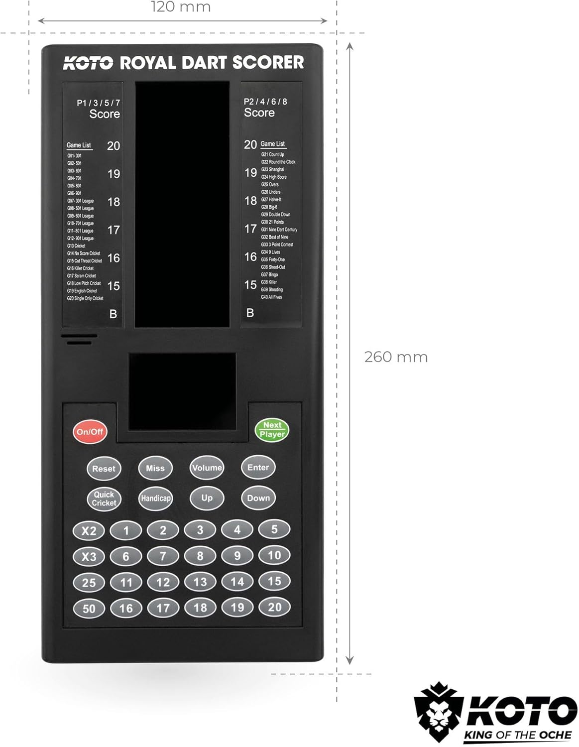 KOTO dart számláló részletek