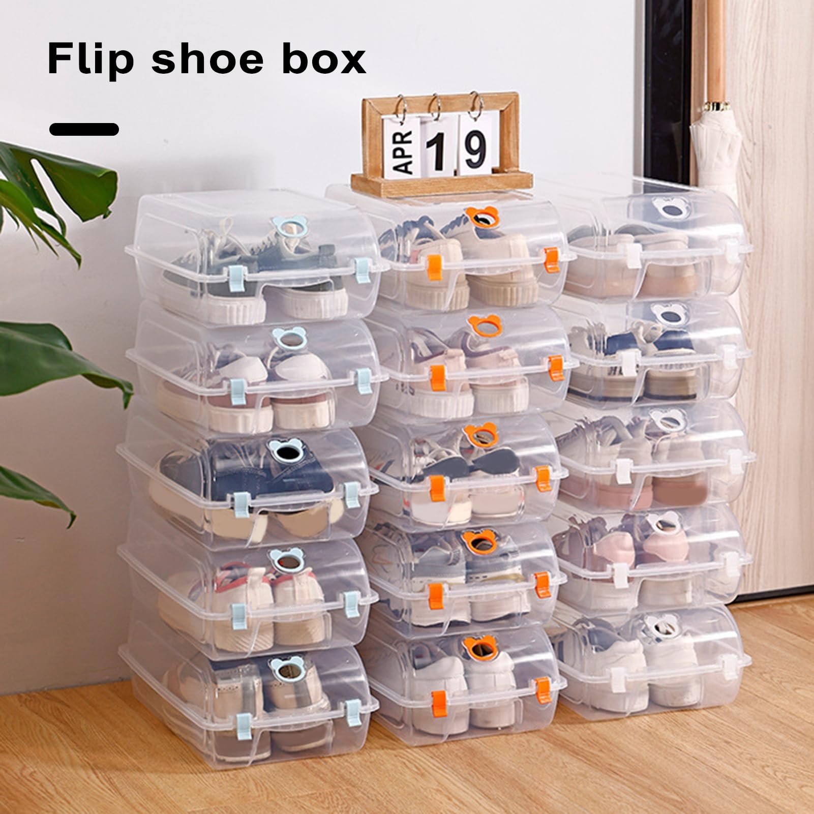 Boîte De Rangement Chaussures Transparente - Avec Aérations - Empilable - Gain De Place - Plastique Résistant
