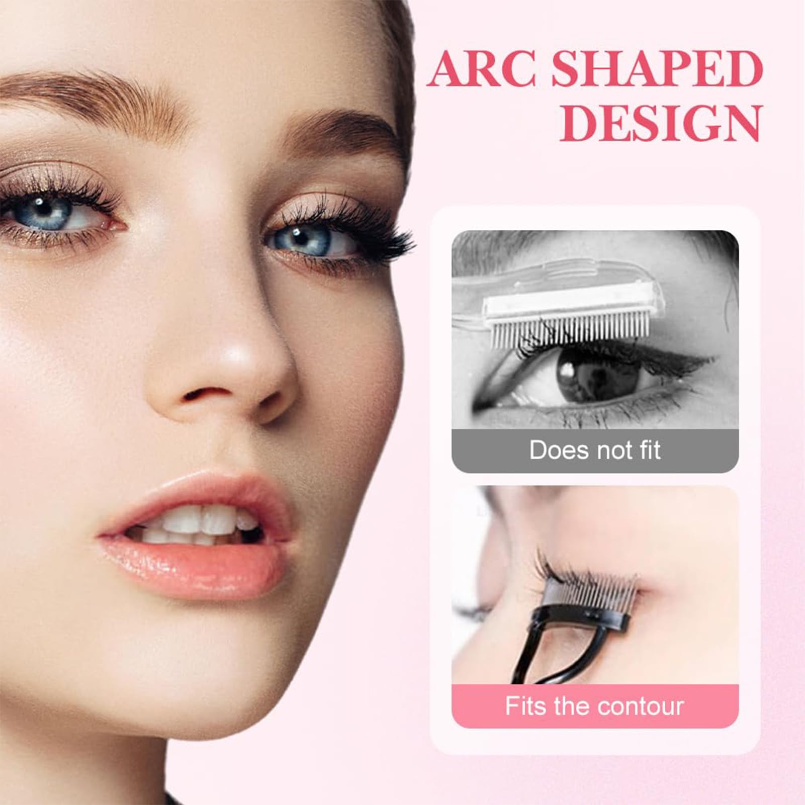 Eye Lash Comb - Eyelash Comb Separator | Mascara | 2 Pack Metal Teeth Eyelash Forming With Cover | Combing Definer, Eyebrow Brush Cosmetic Tool, Makeup Supplies For Women