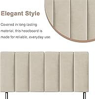 Vista 3 de HAOBO Home Cabeceros tapizados plegables Queen/Full con paneles de lino y ajuste de altura