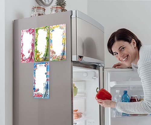 Miniatura 7 de Whaline 4 blocs de notas magnéticos de temporada de San Valentín Día de San Patricio Pascua 4 de julio lista de tareas bloc de papel de amor gnomo